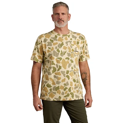 Relaxed Fit Lightweight Short-Sleeve Pocket Camo Logo Graphic T-Shirt