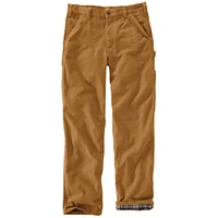 Loose Fit Washed Duck Flannel-Lined Utility Work Pant