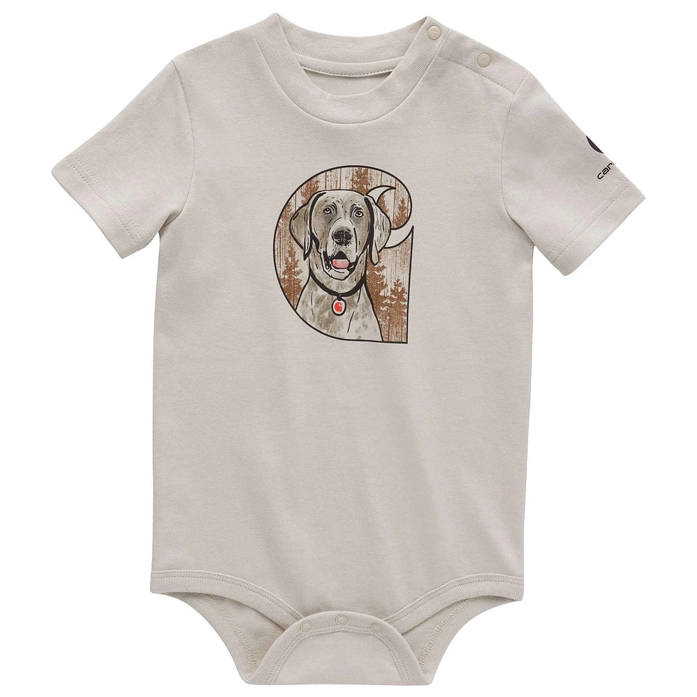 Boys' Short Sleeve Dog Bodysuit (Infant)