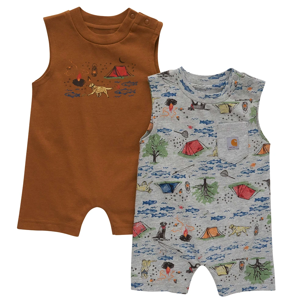 Boys' Two-Piece Sleeveless Romper Set (Infant)