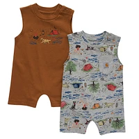 Boys' Two-Piece Sleeveless Romper Set (Infant)