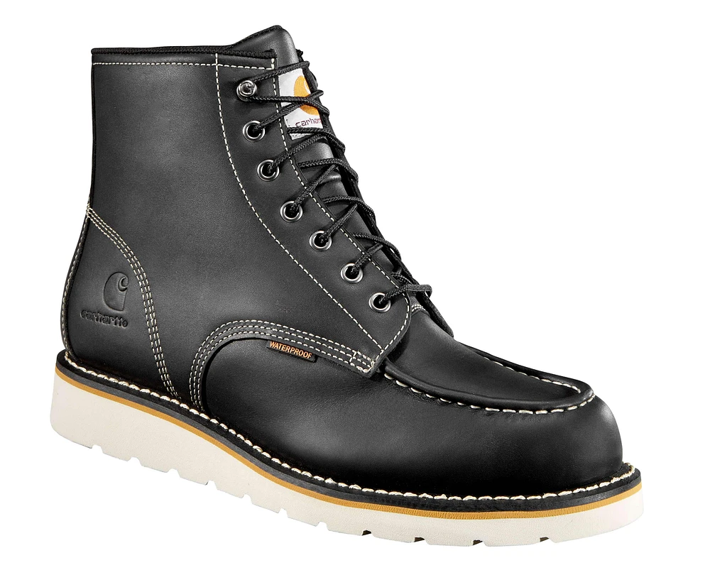 Waterproof 6" Moc Toe Wedge Boot