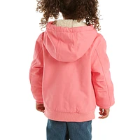 Girls' Zip Front Canvas Insulated Hooded Active Jac (Infant/Toddler)