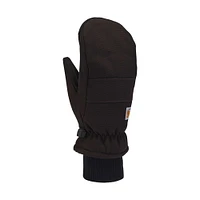 Insulated Duck Synthetic Leather Knit Cuff Mitt