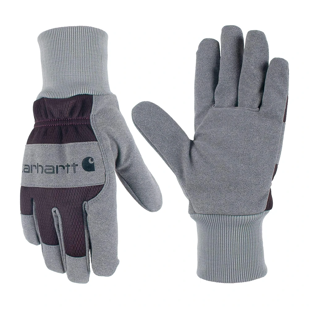 Women's Synthetic Suede Knit Cuff Glove