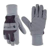 Women's Synthetic Suede Knit Cuff Glove