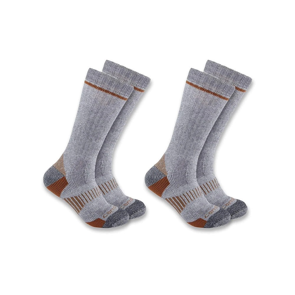 Midweight Synthetic-Wool Blend Boot Sock 2-Pack