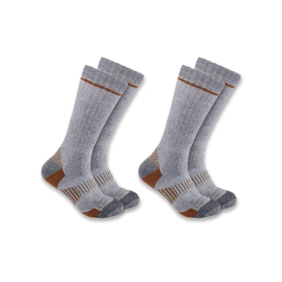 Midweight Synthetic-Wool Blend Boot Sock 2-Pack