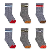 Kids' Midweight Camp Crew Sock 6 Pack