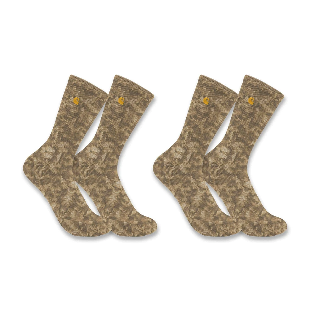 Women's Midweight Tie-Dye Crew Sock 2-Pack