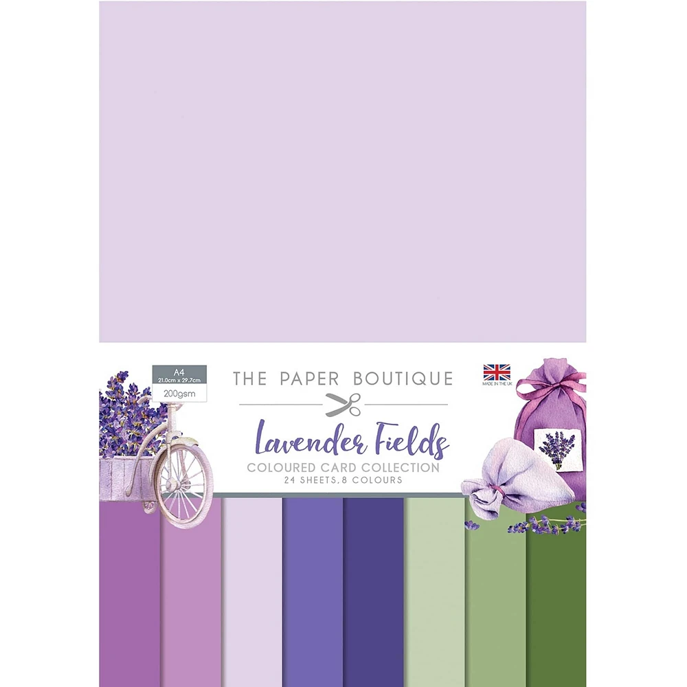 The Paper Boutique A4 Lavender Fields Paper Pack, 24 Sheets