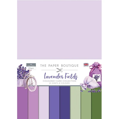 The Paper Boutique A4 Lavender Fields Paper Pack, 24 Sheets