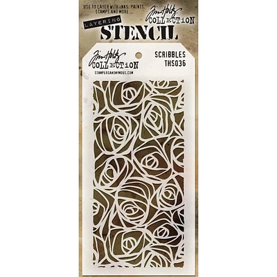 Stampers Anonymous Tim Holtz® Scribbles Layered Stencil