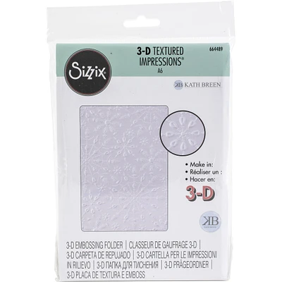 Sizzix® 3-D Textured Impressions™ Jeweled Snowflakes Embossing Folder by Kath Breen