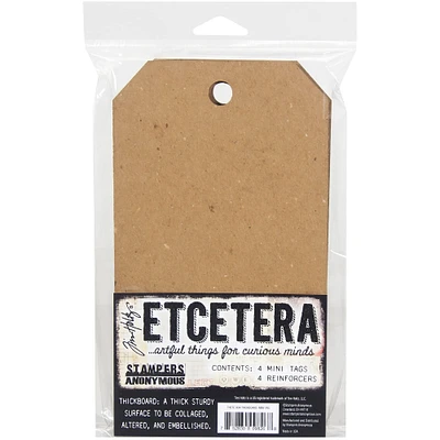 Stampers Anonymous Tim Holtz® Etcetera Mini Tags, 4ct.