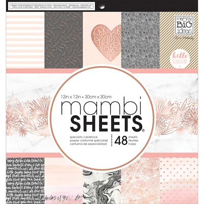 Mambi Sheets® 12" x 12" Hello Sunshine Cardstock, 48 Sheets