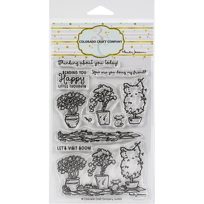 Colorado Craft Company Topiaries & Kitten Clear Stamps