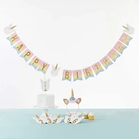 Kate Aspen® Gold Glitter Unicorn Happy Birthday Party Décor Kit