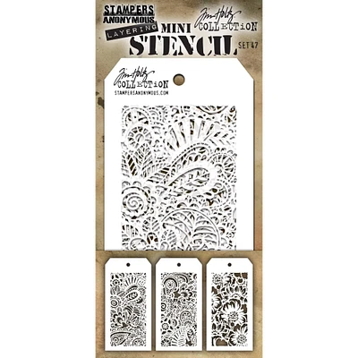 Stampers Anonymous Tim Holtz® Mini Layered Stencil Set No.47