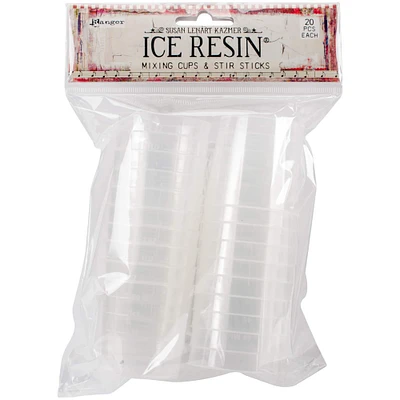 Susan Lenart Kazmer Ice Resin® Mixing Cups & Stir Sticks, 20ct.