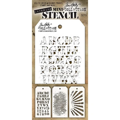 Stampers Anonymous Tim Holtz® Mini Layered Stencil Set No.5