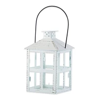 Kate Aspen® Large Vintage White Distressed Lantern