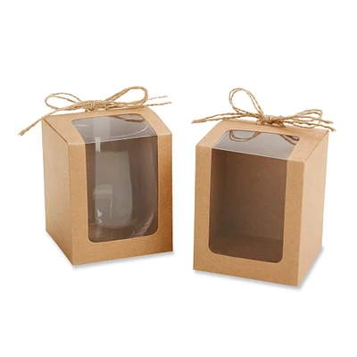 Kate Aspen® Kraft Glassware Gift Box Set, 12ct.