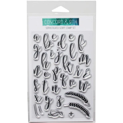 Concord & 9th Sophisticated Script Clear Stamps Set