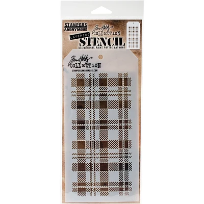 Stampers Anonymous Tim Holtz® Plaid Layered Stencil