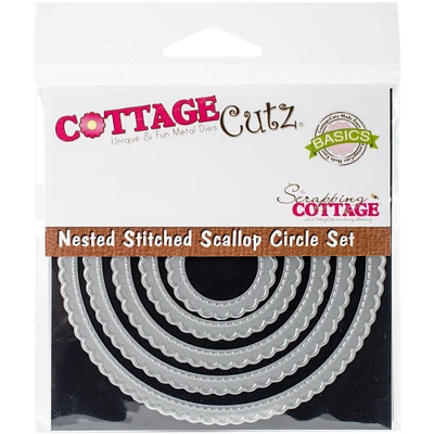 CottageCutz® Stitched Scallop Circle Nested Die Set