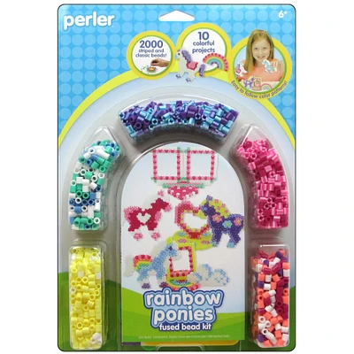 Perler® Rainbow Pony Frames Fused Bead Kit, 2,000ct.