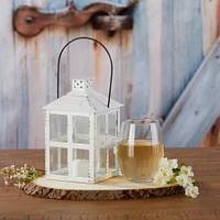 Kate Aspen® Large Vintage White Distressed Lantern