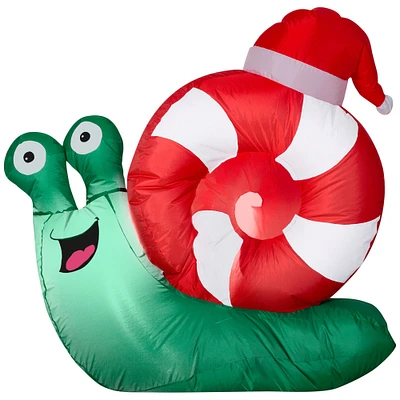 3.25ft. Airblown® Inflatable Christmas Snail Santa