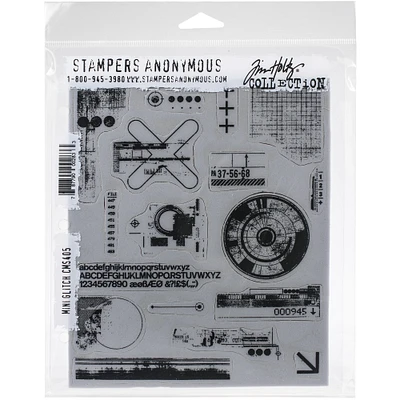 Stampers Anonymous Tim Holtz® Mini Glitch Cling Stamps