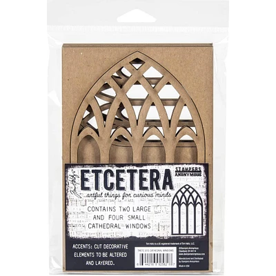 Stampers Anonymous Tim Holtz® Etcetera Cathedral Windows