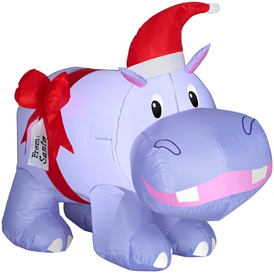 3.5ft. Airblown® Inflatable Hippo Present