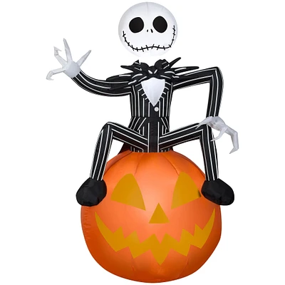 3.5ft. Airblown® Inflatable Halloween Nightmare Before Christmas Jack on Pumpkin