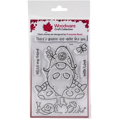 Woodware Forest Gnome Clear Stamps