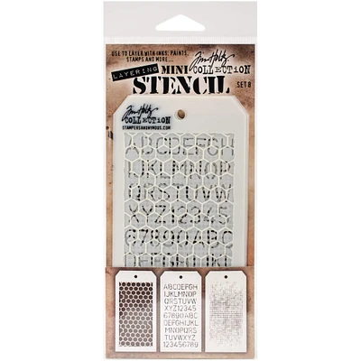 Stampers Anonymous Tim Holtz® Mini Layered Stencil Set No.8