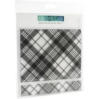 Concord & 9th Woven Plaid Background Clear Stamp Set