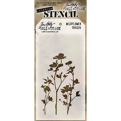 Stampers Anonymous Tim Holtz® Wildflower Layered Stencil
