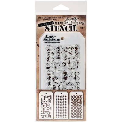 Stampers Anonymous Tim Holtz® Mini Layered Stencil Set No.7