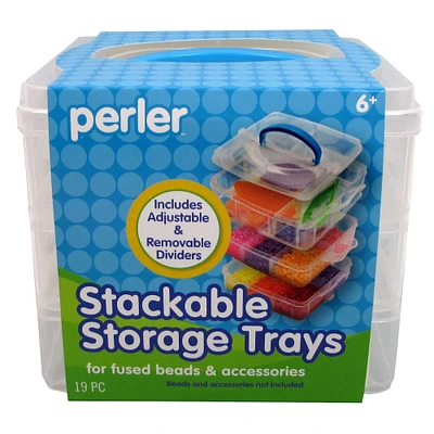 Perler® Fused Bead Square Storage Stackable Trays