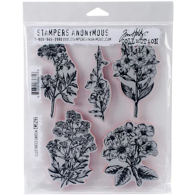 Stampers Anonymous Tim Holtz® Illustrated Garden Cling Stamp Set