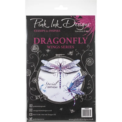 Pink Ink Designs® Dragonfly Clear Stamp Set