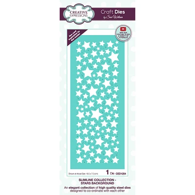 Creative Expressions Slimline Stars Background Craft Dies