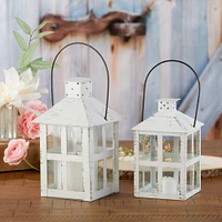 Kate Aspen® Large Vintage White Distressed Lantern