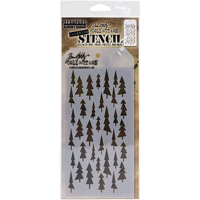 Stampers Anonymous Tim Holtz® Tree Lot Layered Stencil