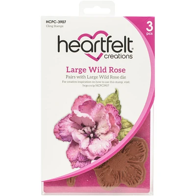 Heartfelt® Creations Wild Rose Cling Rubber Stamp Set