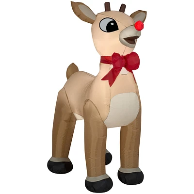 5ft. Airblown® Inflatable Rudolph with Red Bow